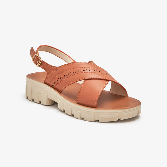 Women's Cross Chunky Sandals