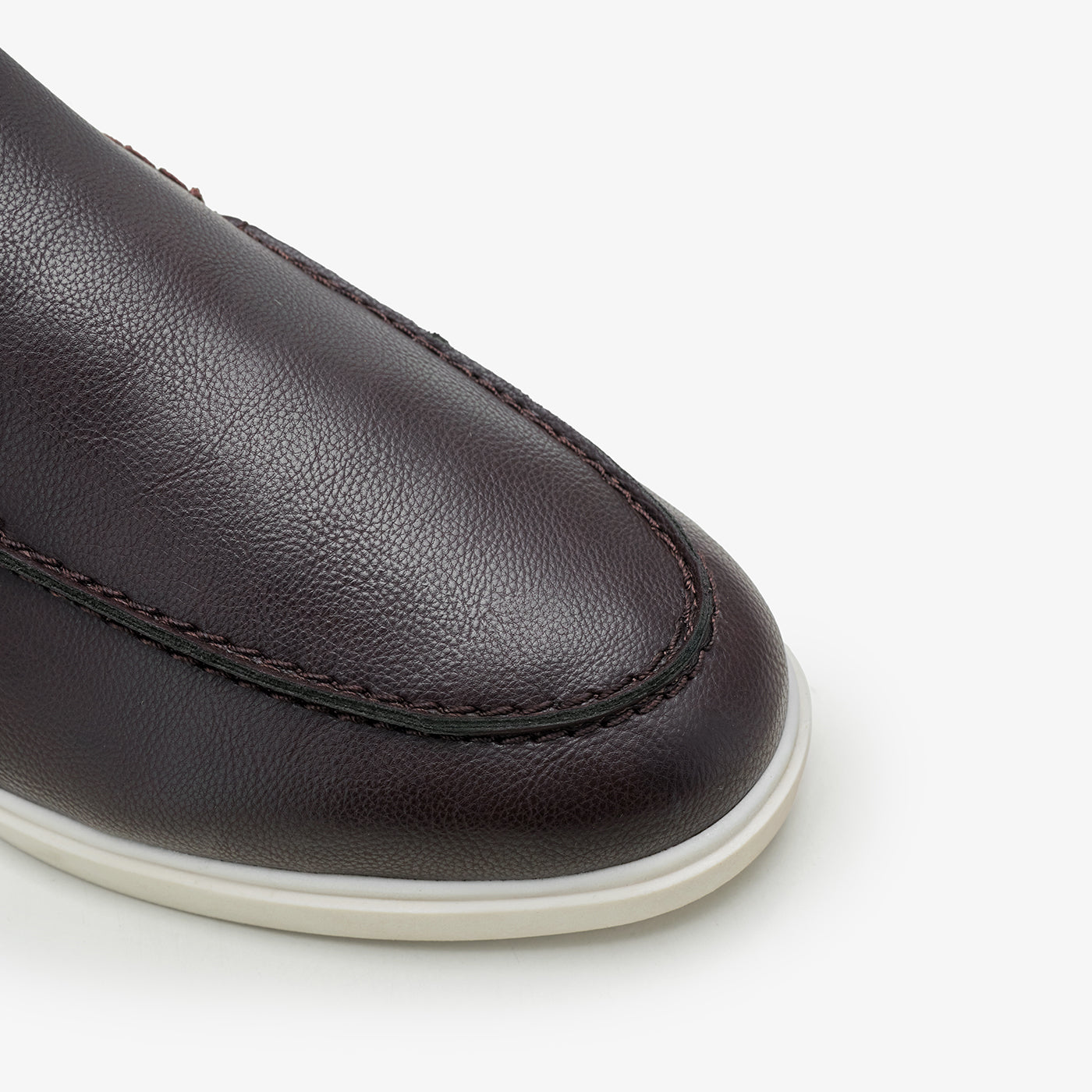 black leather loafers